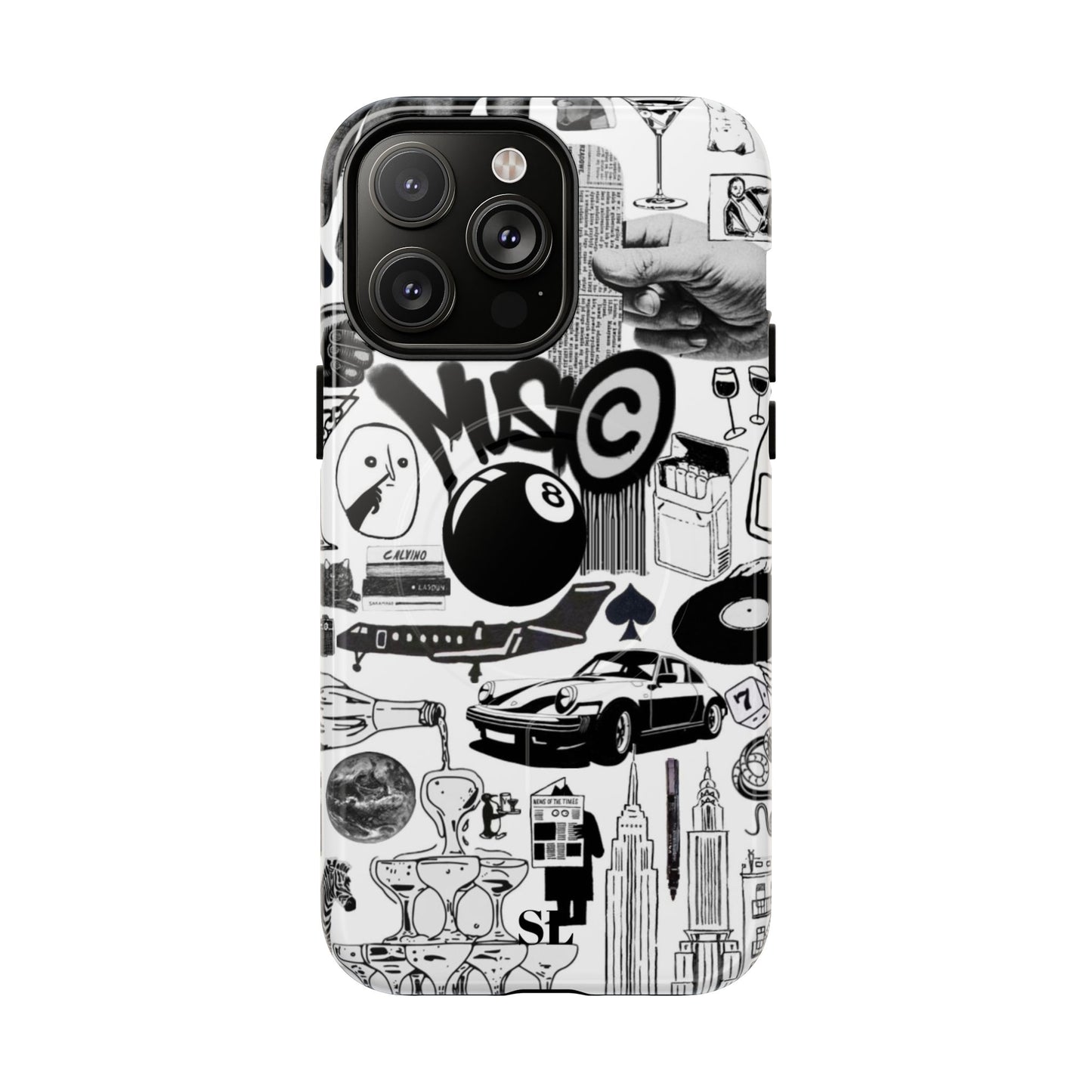 Black and White MagSafe Case
