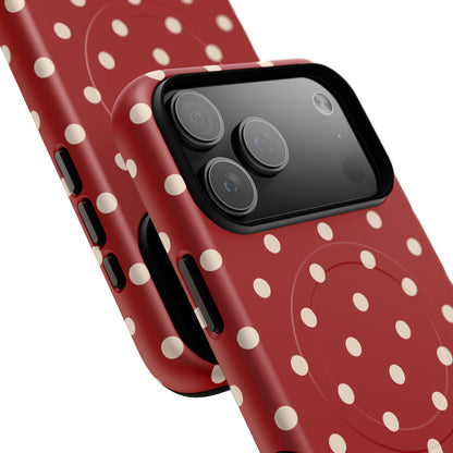 Crimson Polka Dot MagSafe Case