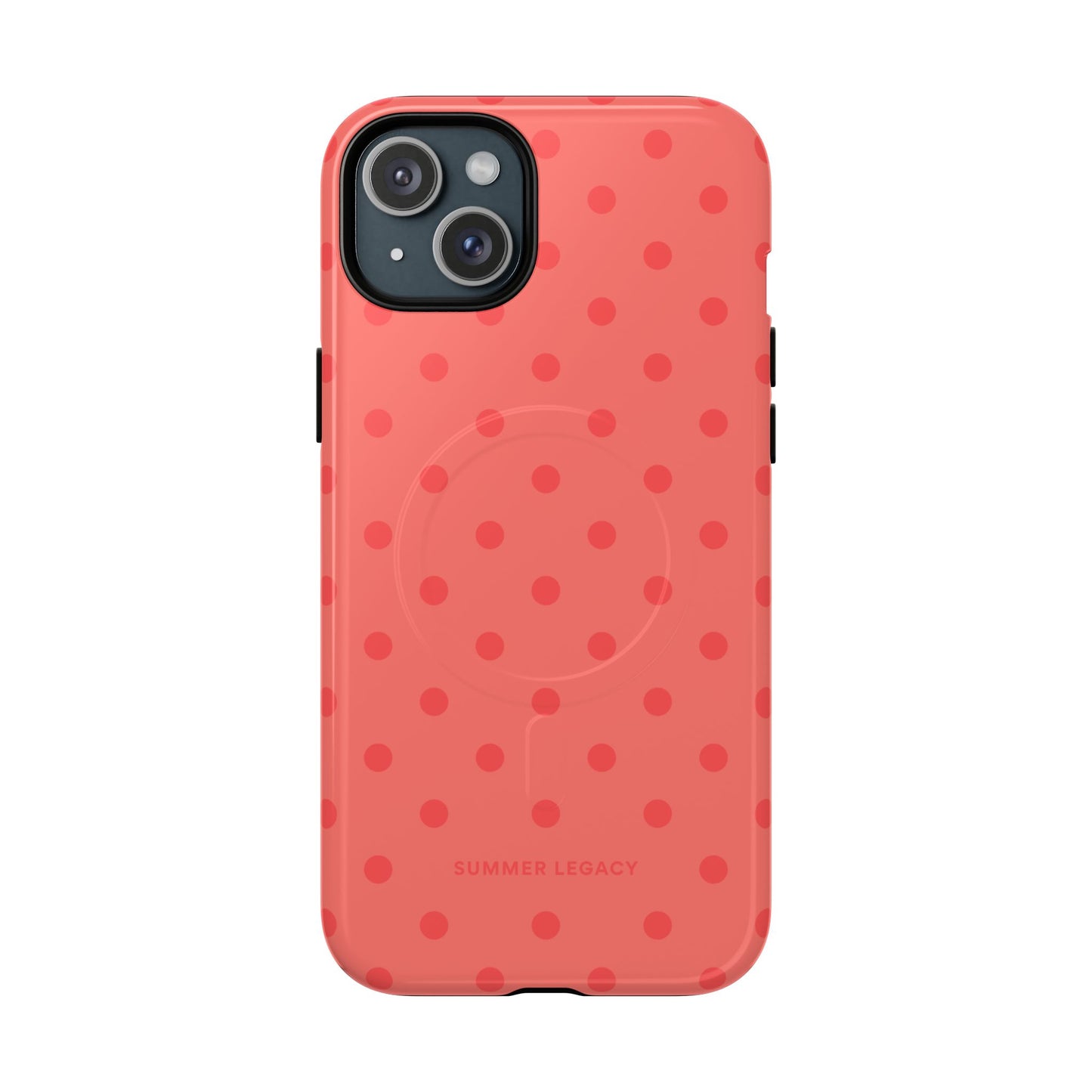 Coral Polka Dot MagSafe Case