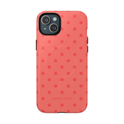Coral Polka Dot MagSafe Case