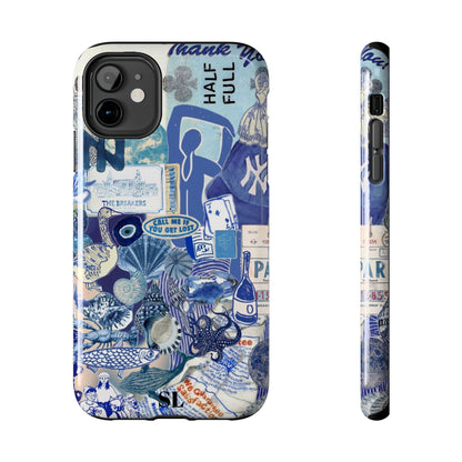 Blue Collage iPhone Case