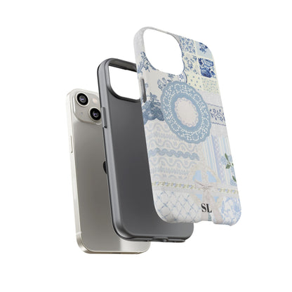 Blue Meadow Patchwork iPhone Case