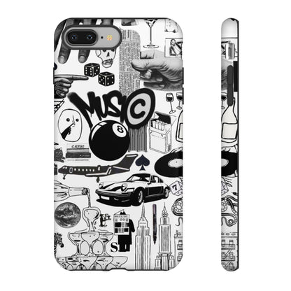 Black and White iPhone Case
