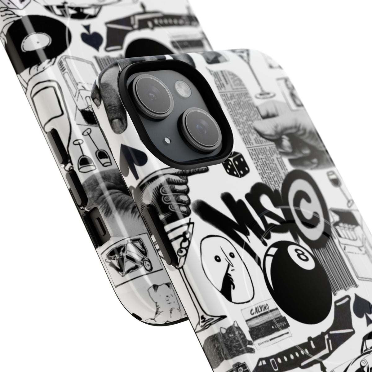 Black and White MagSafe Case