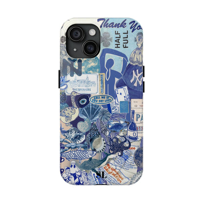 Blue Collage iPhone Case