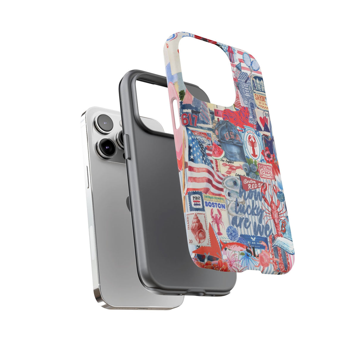 Red, White & Blue iPhone Case