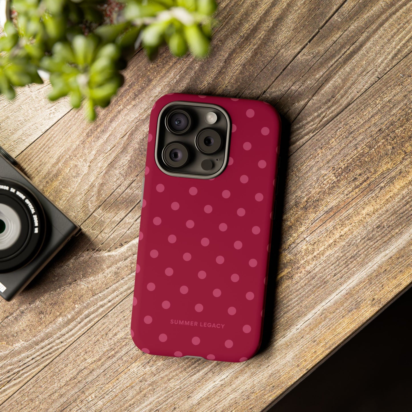 Berry Polka Dot iPhone Case