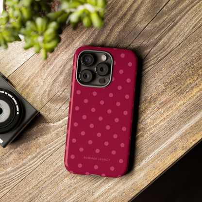 Berry Polka Dot iPhone Case