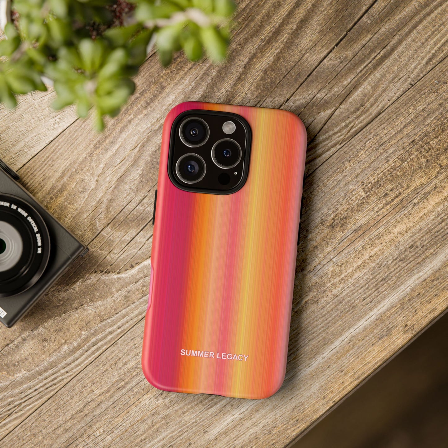 Amber Glow Ombre Stripe iPhone Case