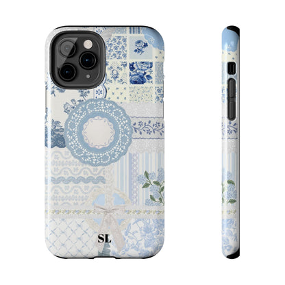 Blue Meadow Patchwork iPhone Case