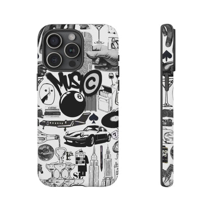Black and White iPhone Case