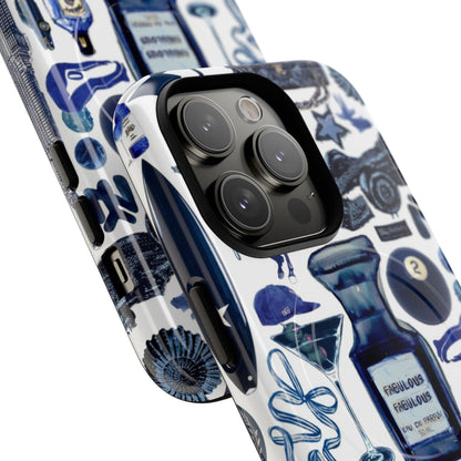Navy Blue Collage MagSafe Case