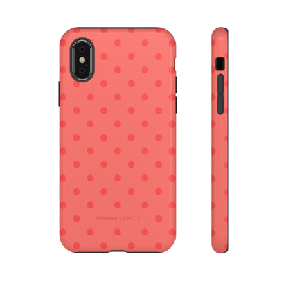 Coral Polka Dot iPhone Case