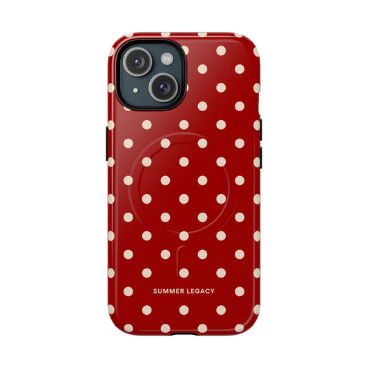 Crimson Polka Dot MagSafe Case