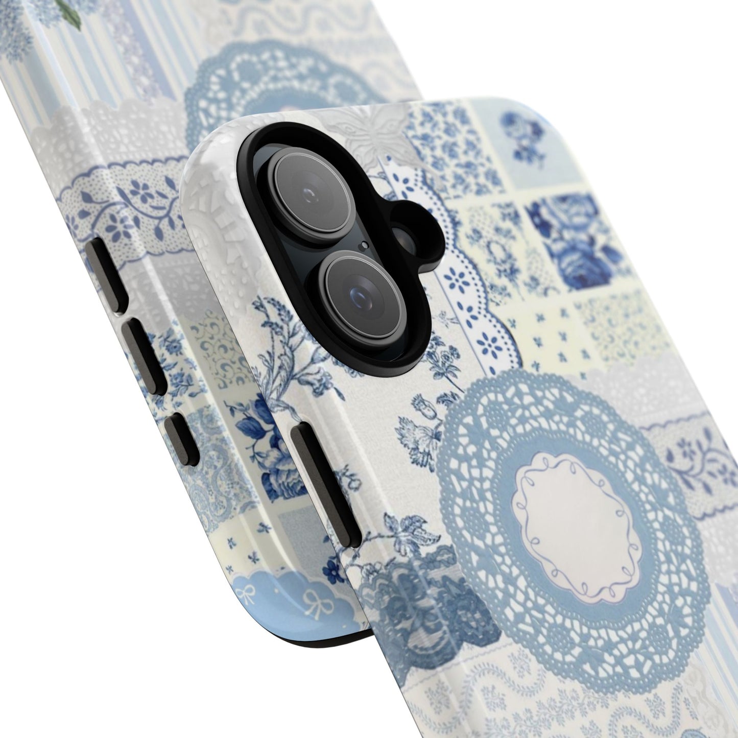 Blue Meadow Patchwork iPhone Case