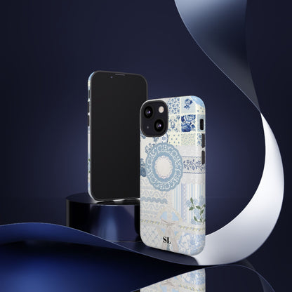 Blue Meadow Patchwork iPhone Case