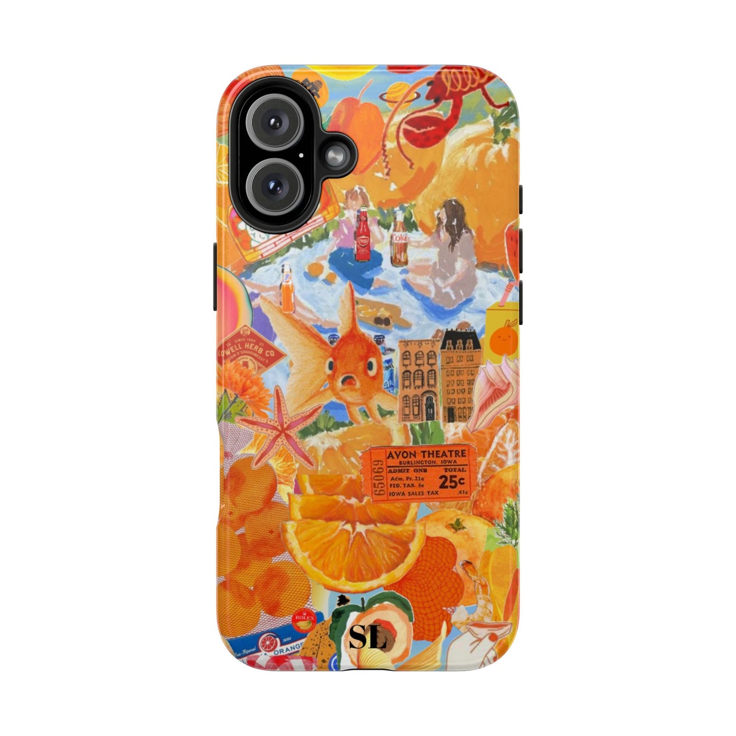 Orange Goldfish Collage iPhone Case