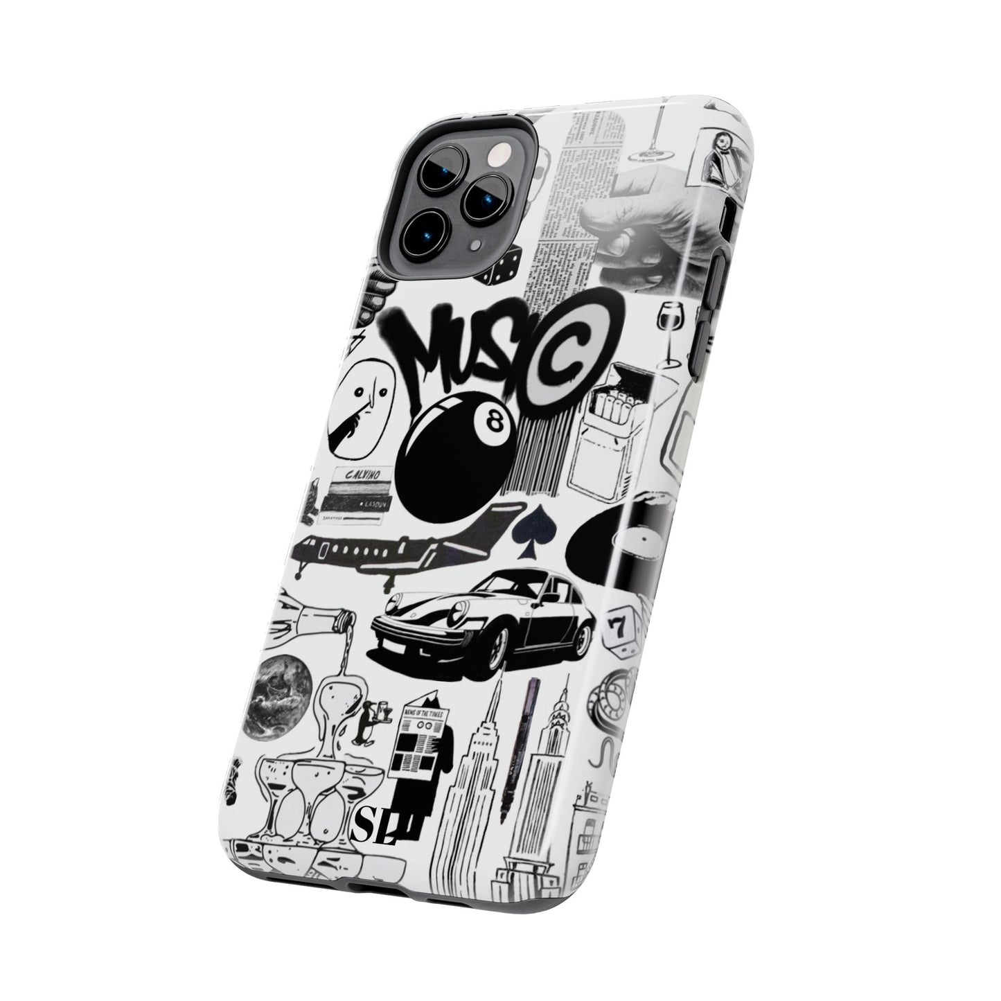 Black and White Collage iPhone Case