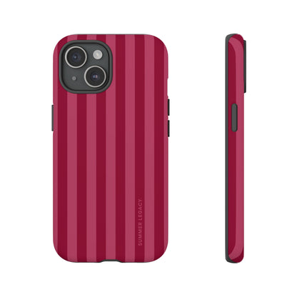 Berry Stripe iPhone Case