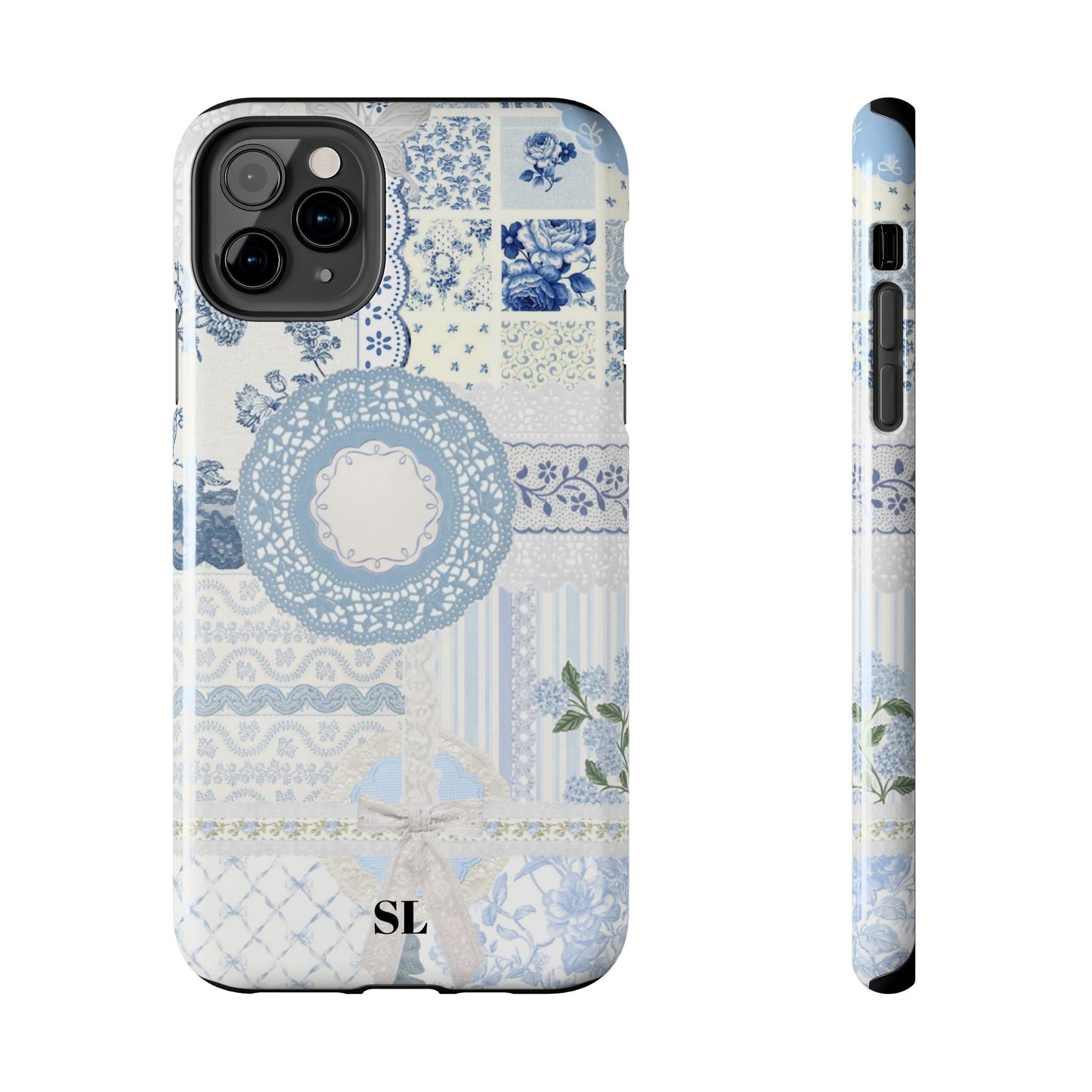 Blue Meadow Patchwork iPhone Case