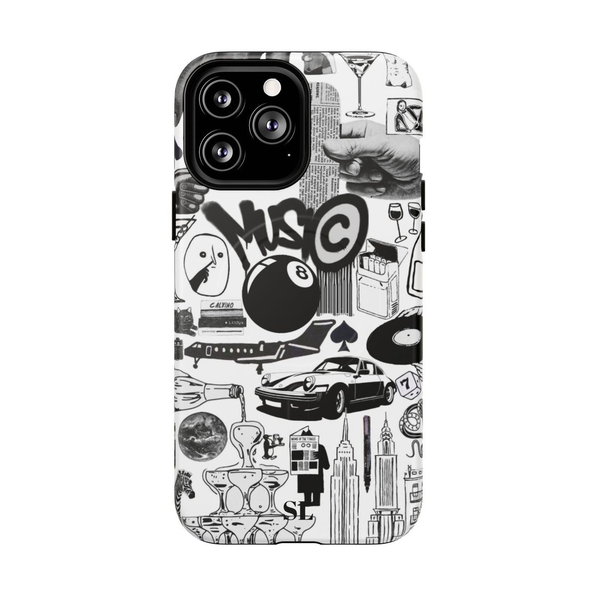 Black and White MagSafe Case