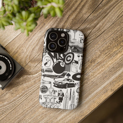 Black and White iPhone Case