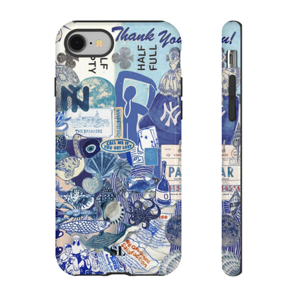 Blue Collage iPhone Case