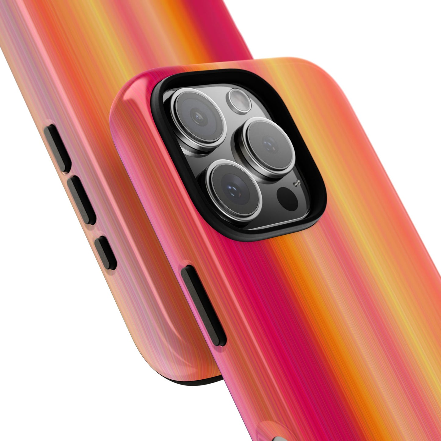Amber Glow Ombre Stripe iPhone Case