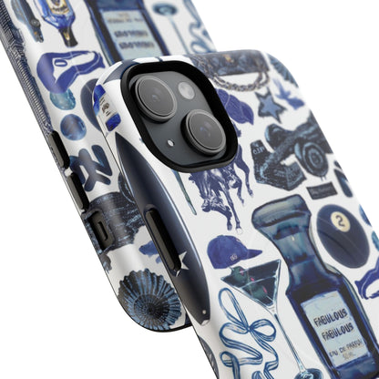 Navy Blue Collage MagSafe Case