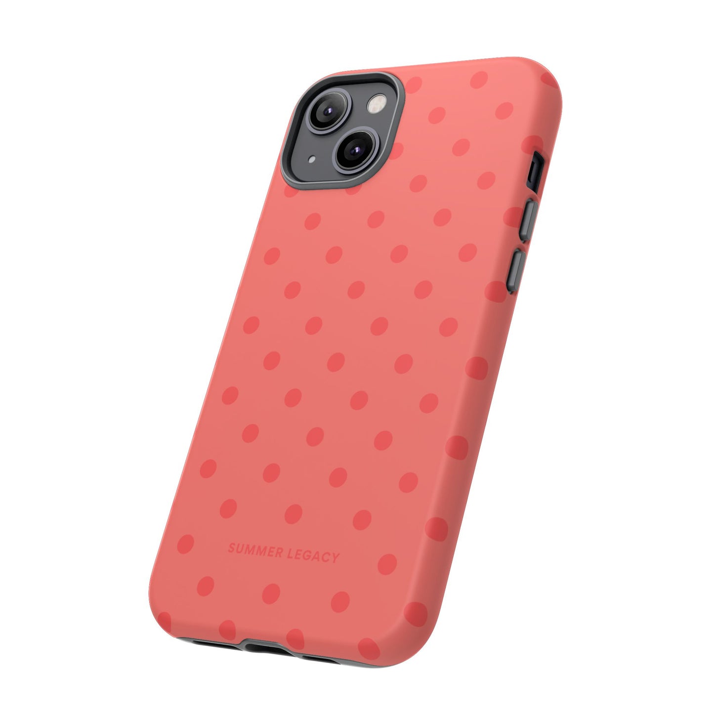 Coral Polka Dot iPhone Case