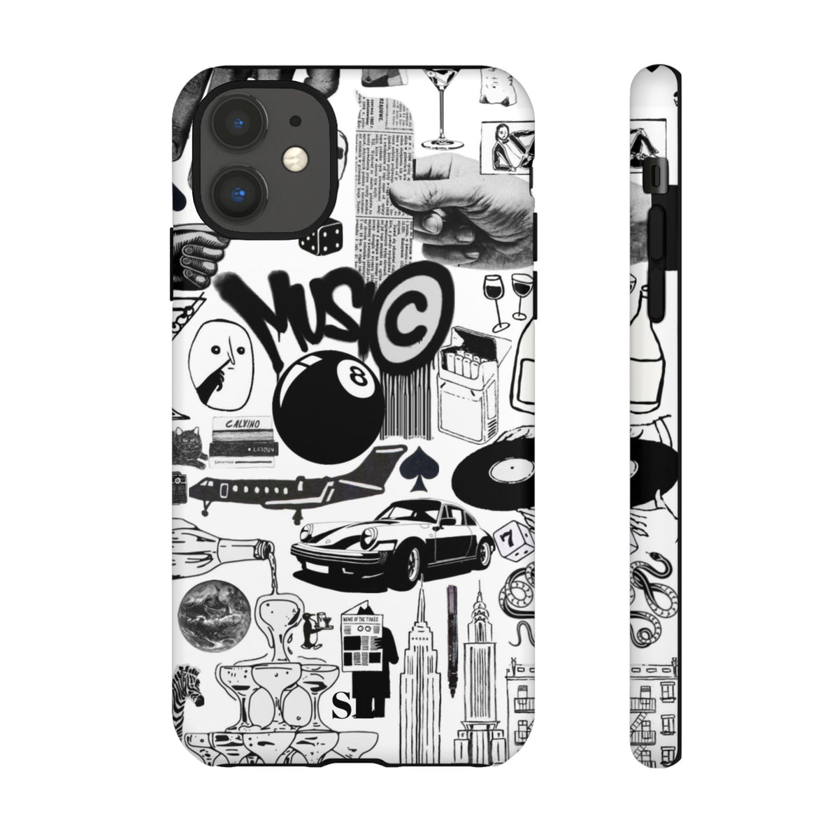 Black and White iPhone Case