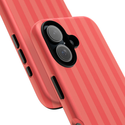 Coral Stripe iPhone Case