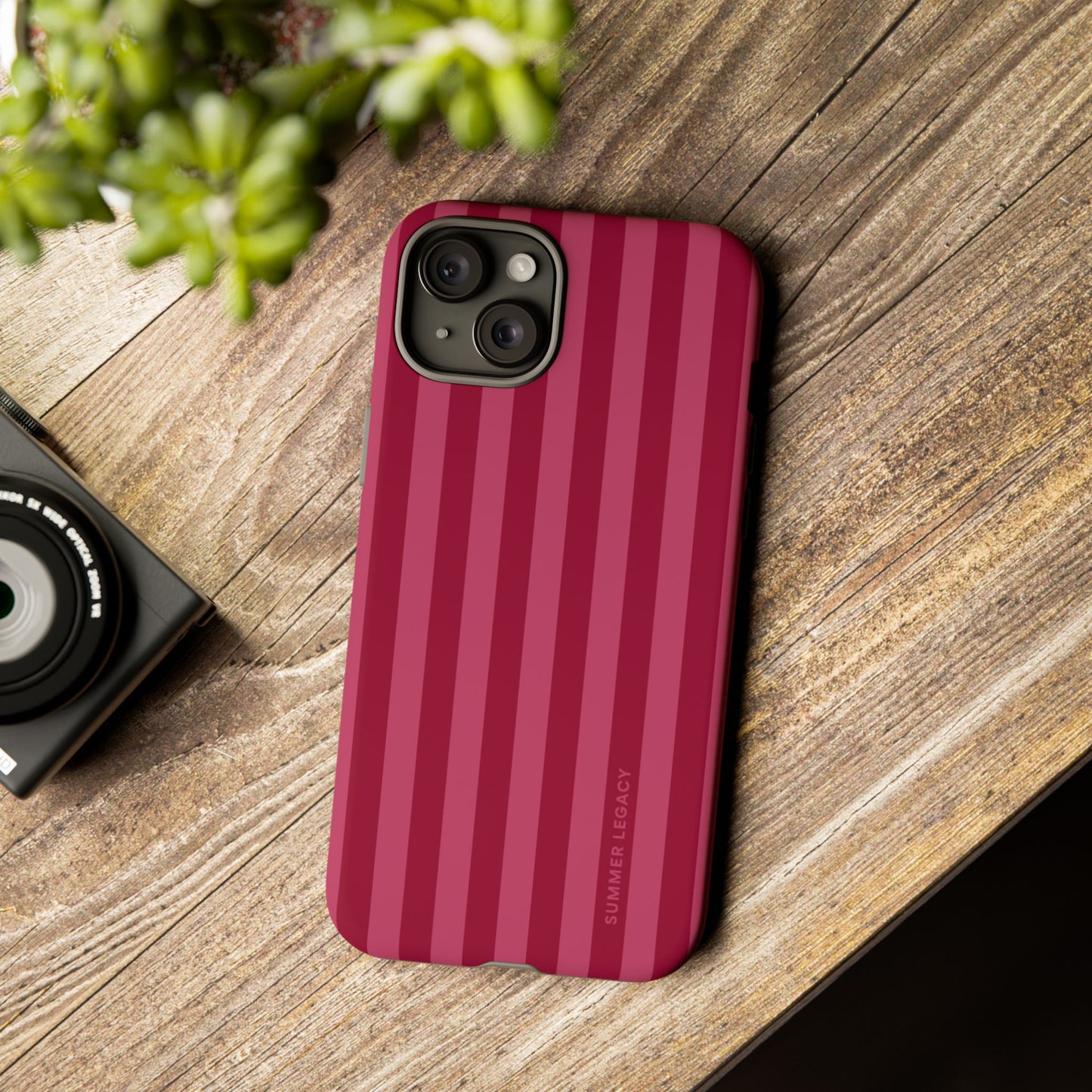 Berry Stripe iPhone Case