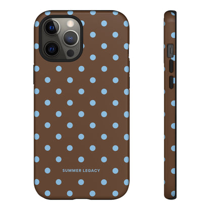 Mocha Polka Dot iPhone Case