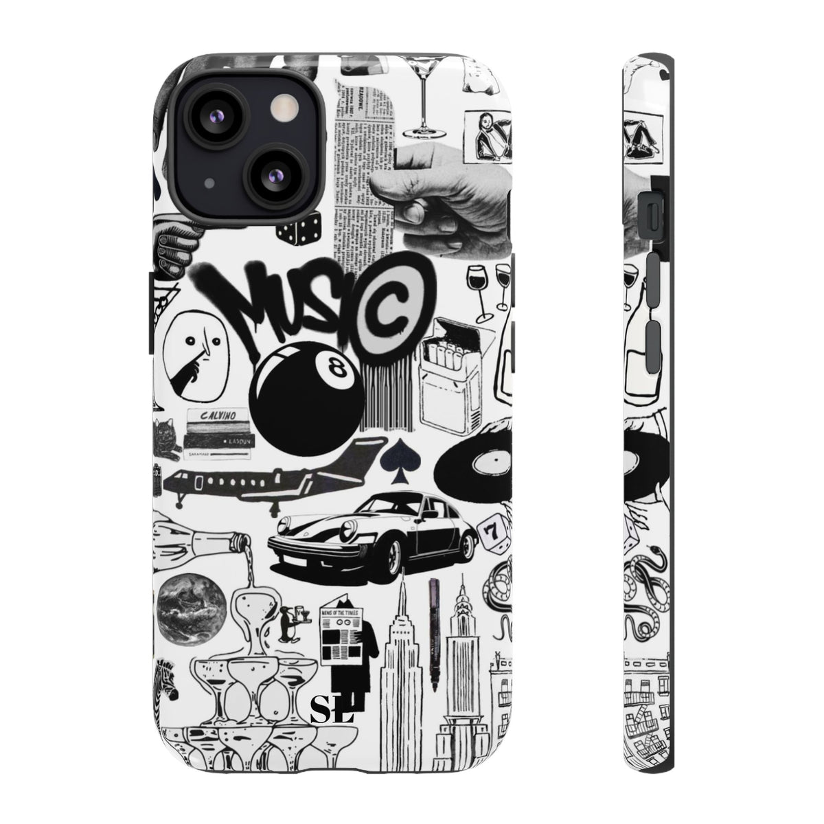 Black and White iPhone Case