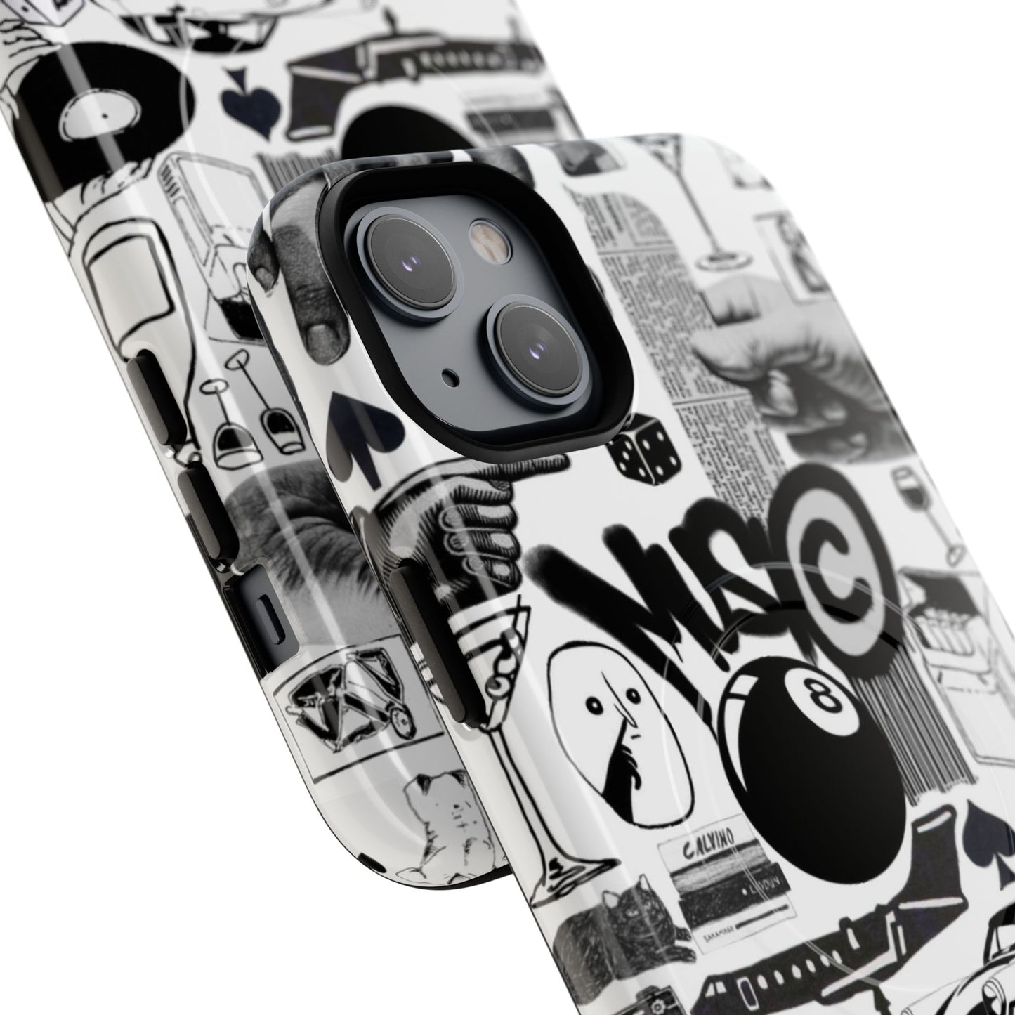 Black and White MagSafe Case