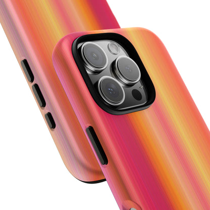 Amber Glow Ombre Stripe iPhone Case