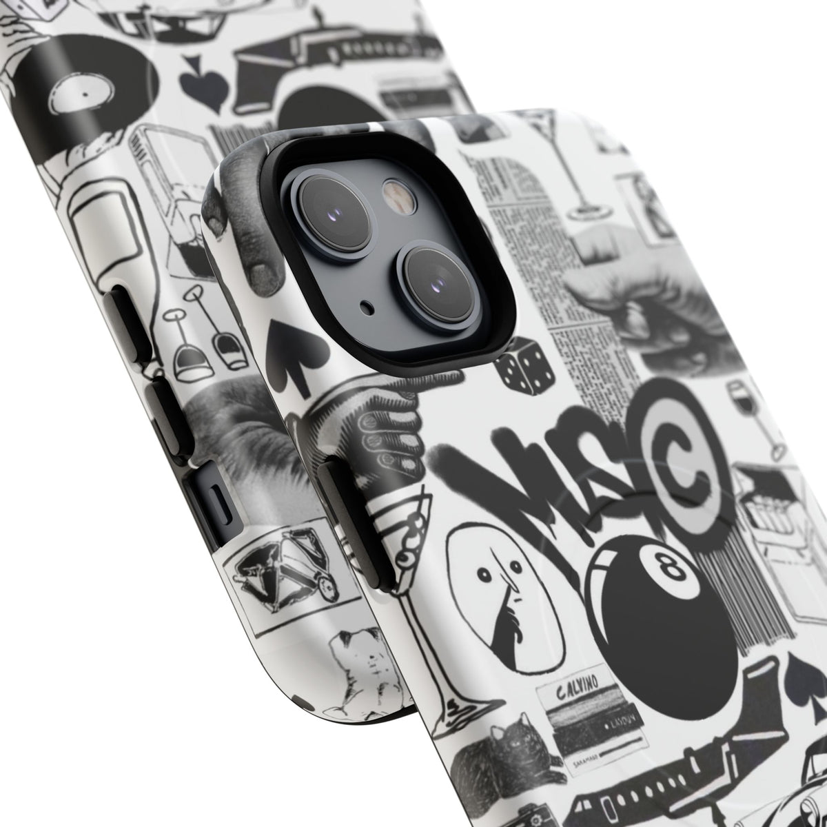 Black and White MagSafe Case