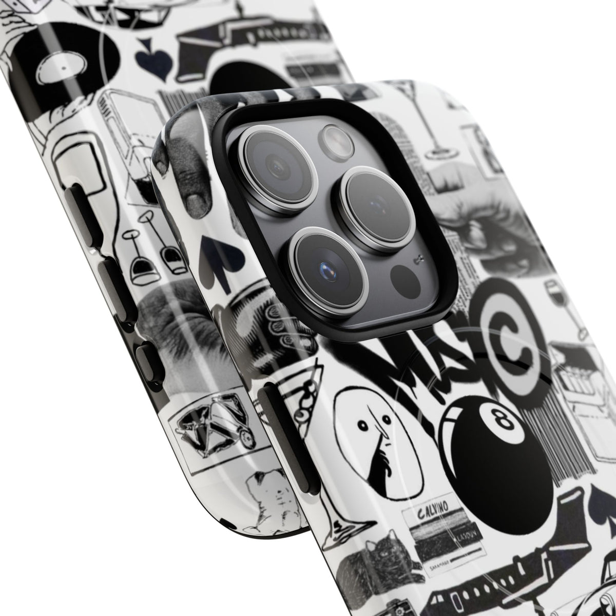 Black and White MagSafe Case