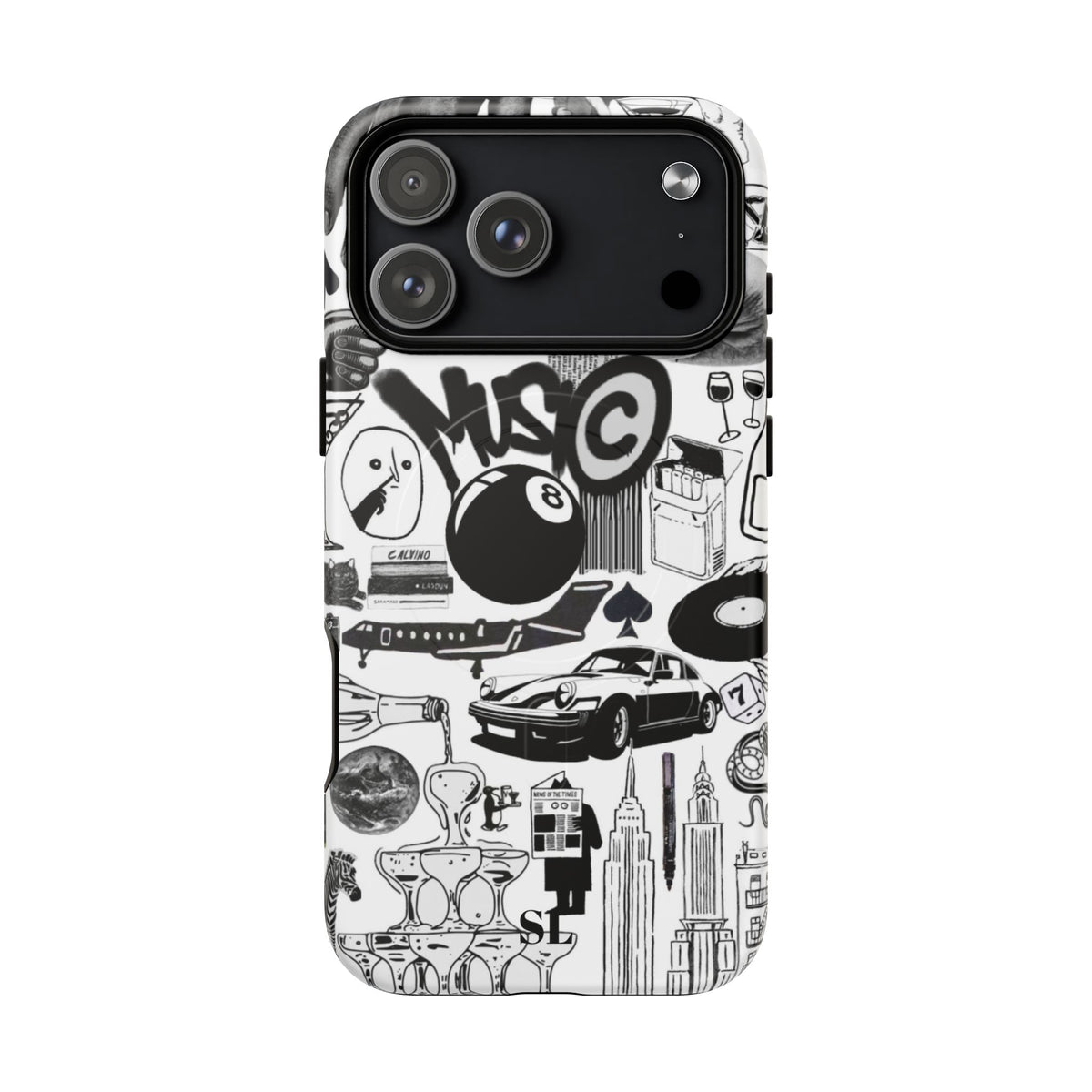 Black and White MagSafe Case