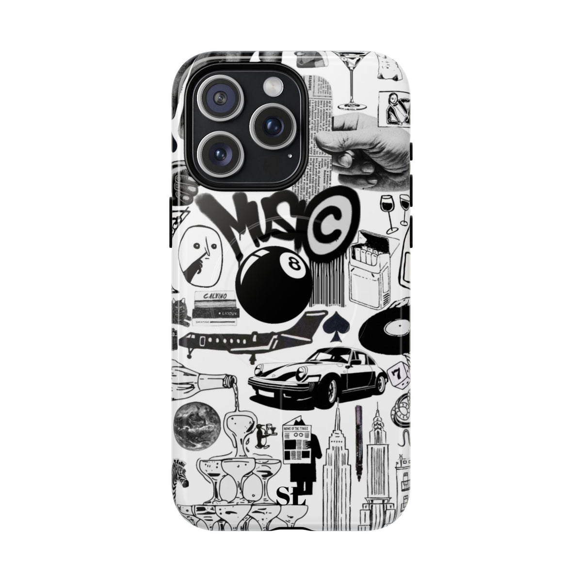 Black and White MagSafe Case