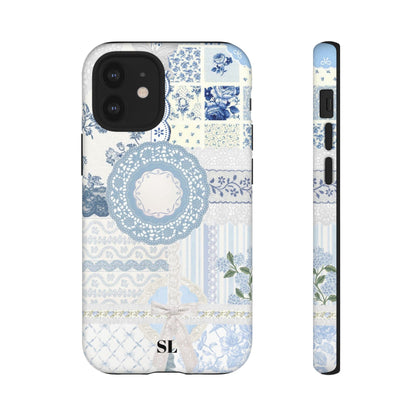 Blue Meadow Patchwork iPhone Case