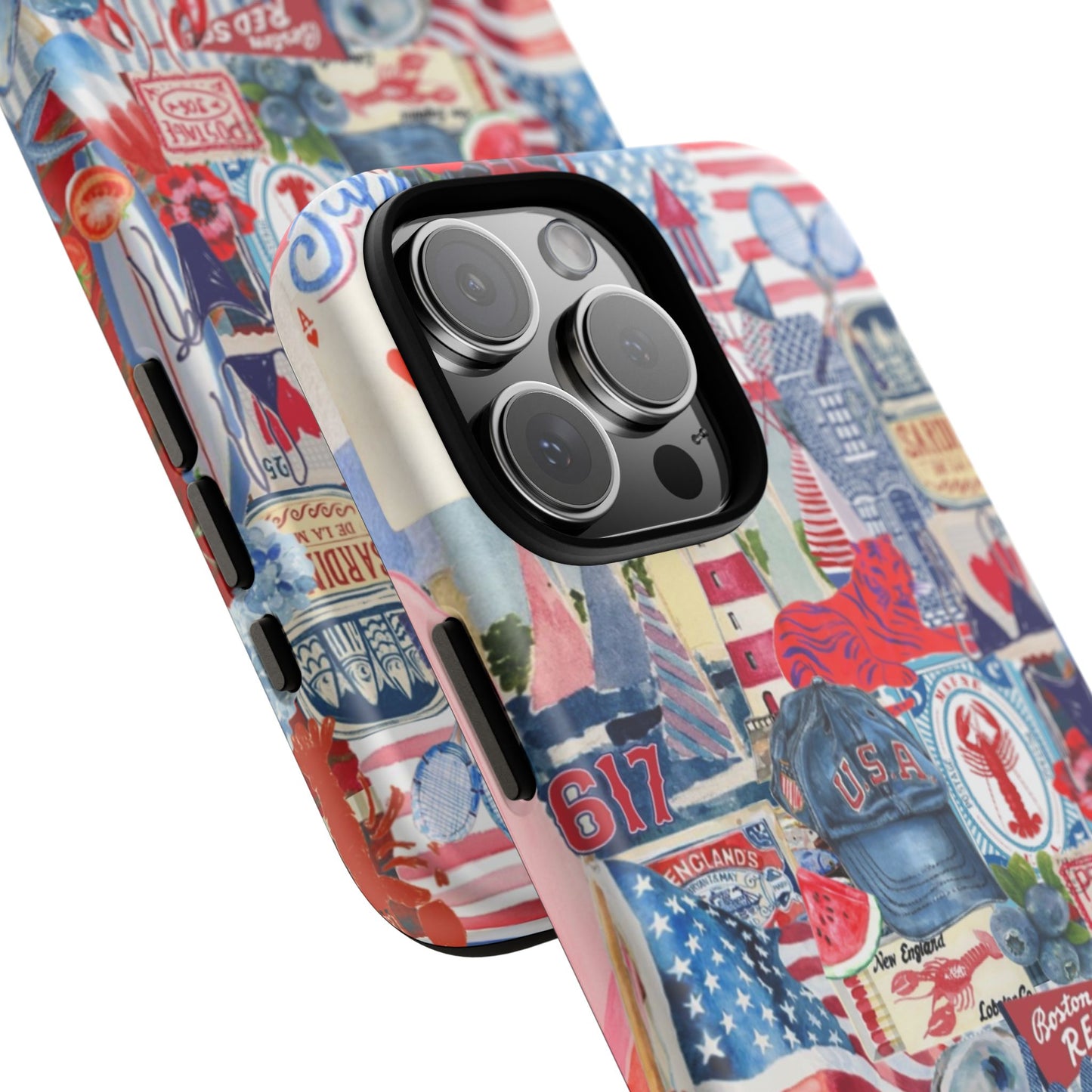 Red, White & Blue iPhone Case