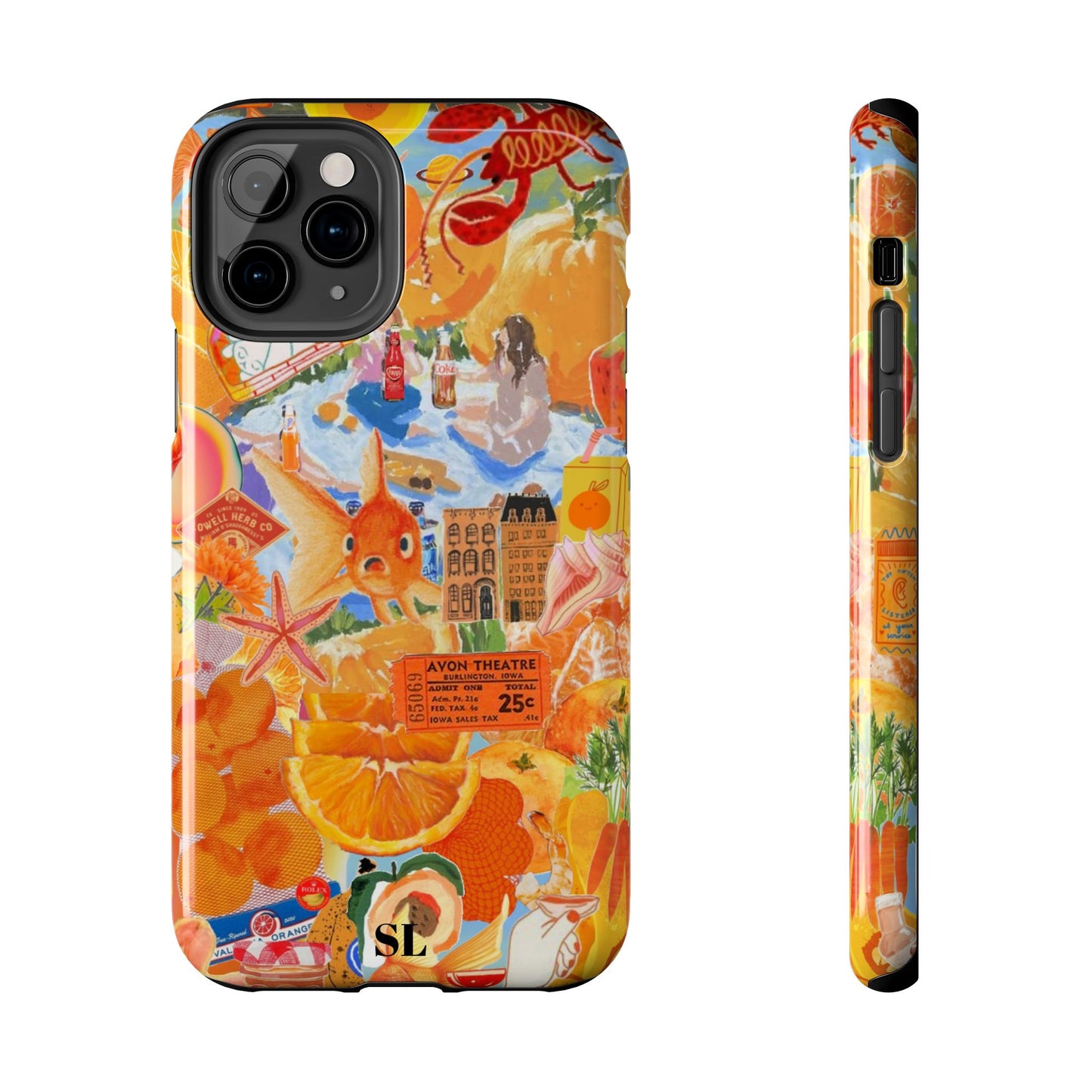 Orange Goldfish Collage iPhone Case