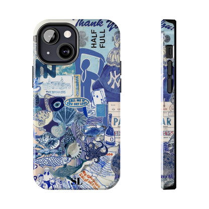 Blue Collage iPhone Case