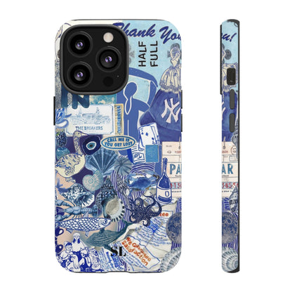Blue Collage iPhone Case