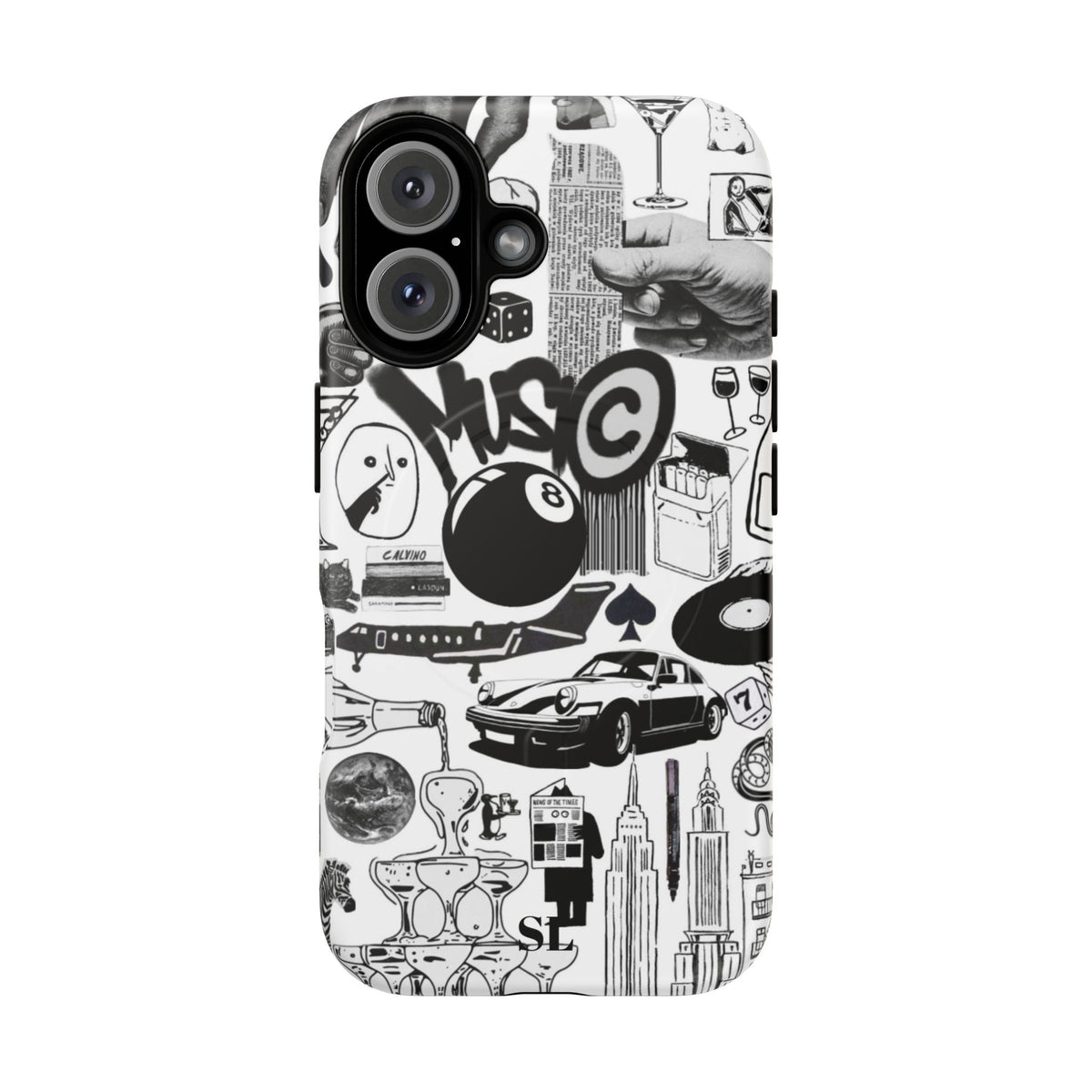 Black and White MagSafe Case