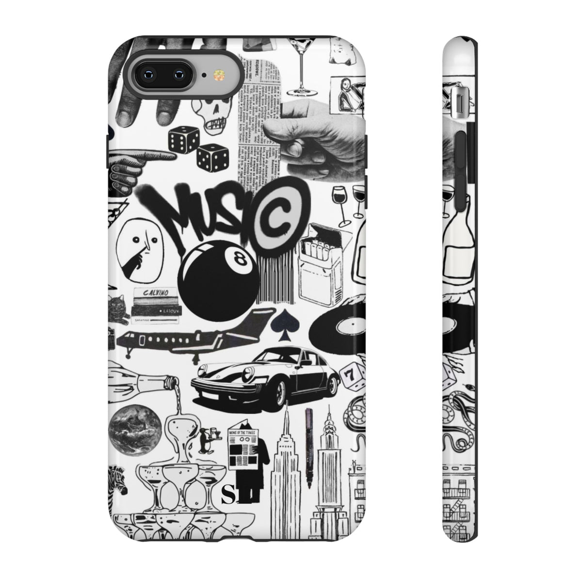 Black and White iPhone Case