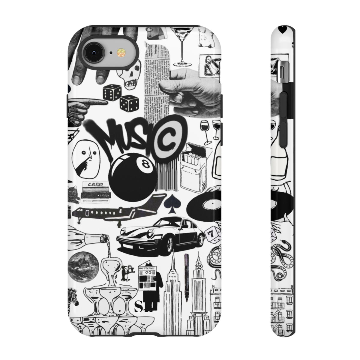 Black and White iPhone Case