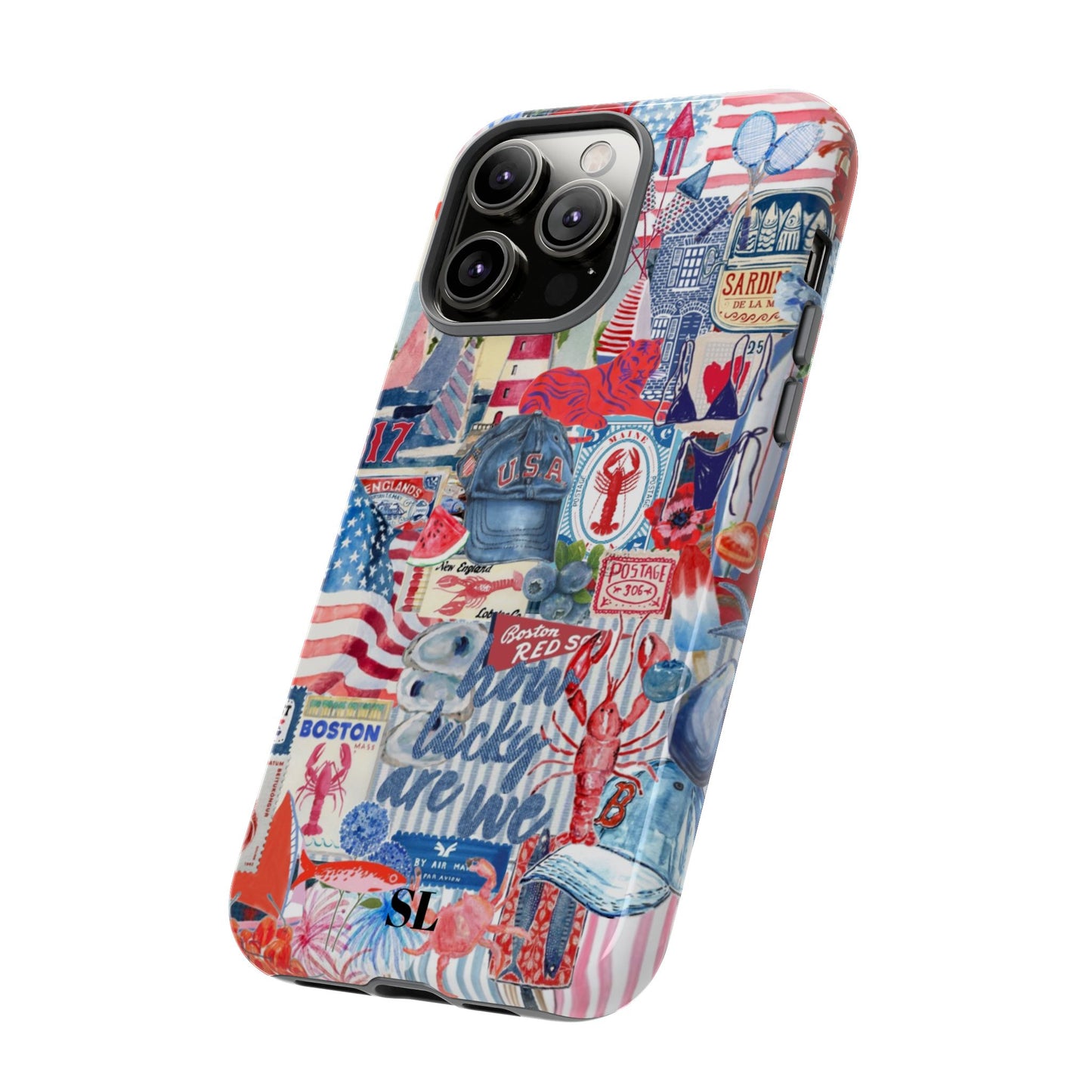 Red, White & Blue iPhone Case